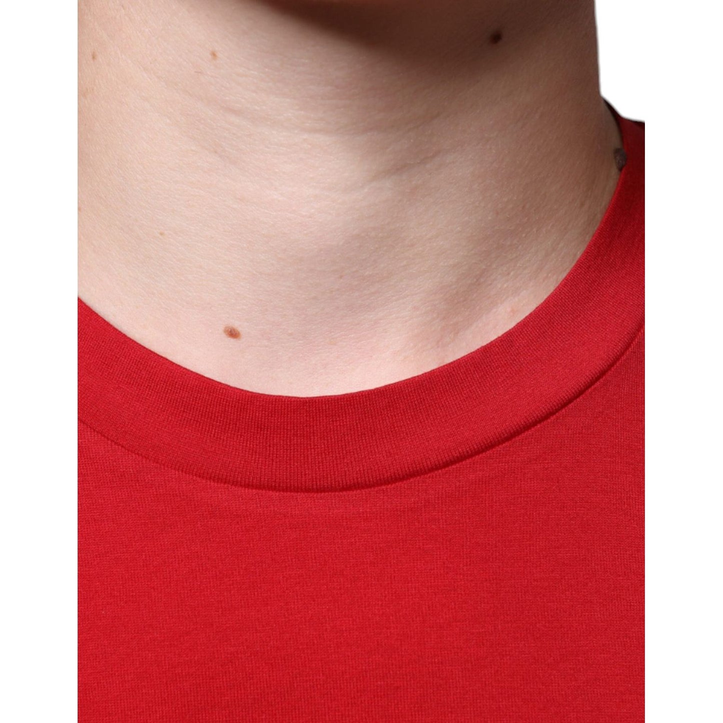 Dolce & Gabbana Red Cotton DG Logo Print Crew Neck T-shirt Dolce & Gabbana