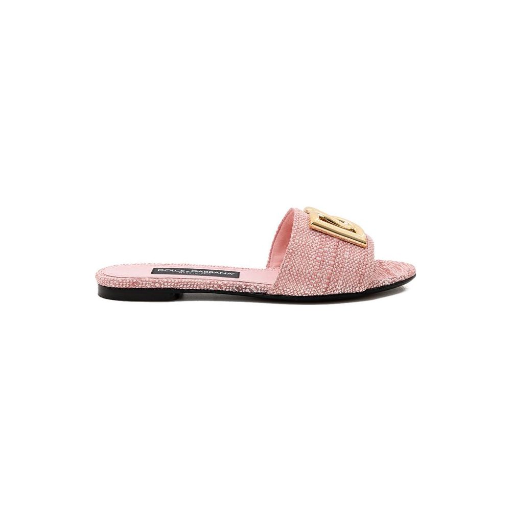 Dolce & Gabbana Pink Leather Sandal Dolce & Gabbana