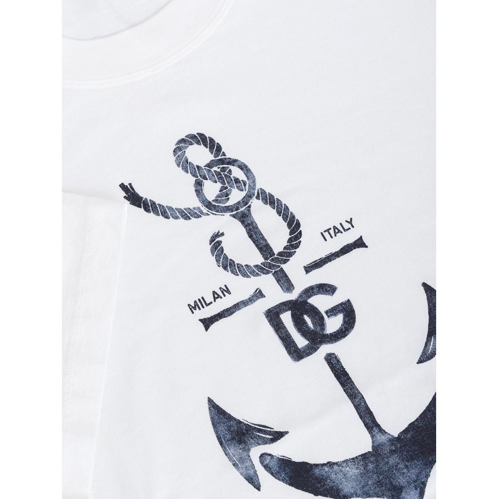 Dolce & Gabbana White Cotton T-Shirt Dolce & Gabbana