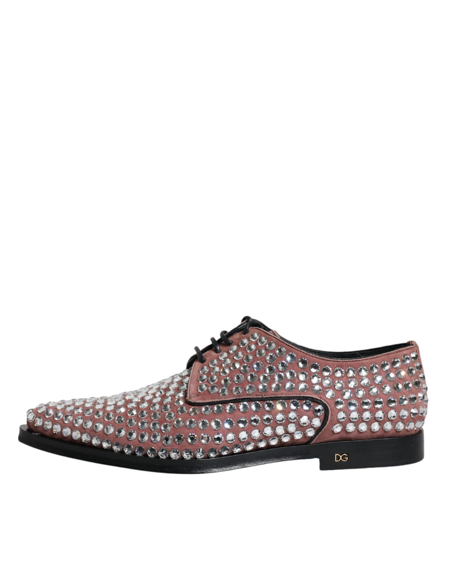 Dolce & Gabbana Brown Strass Embellished Derby Dress Shoes Dolce & Gabbana