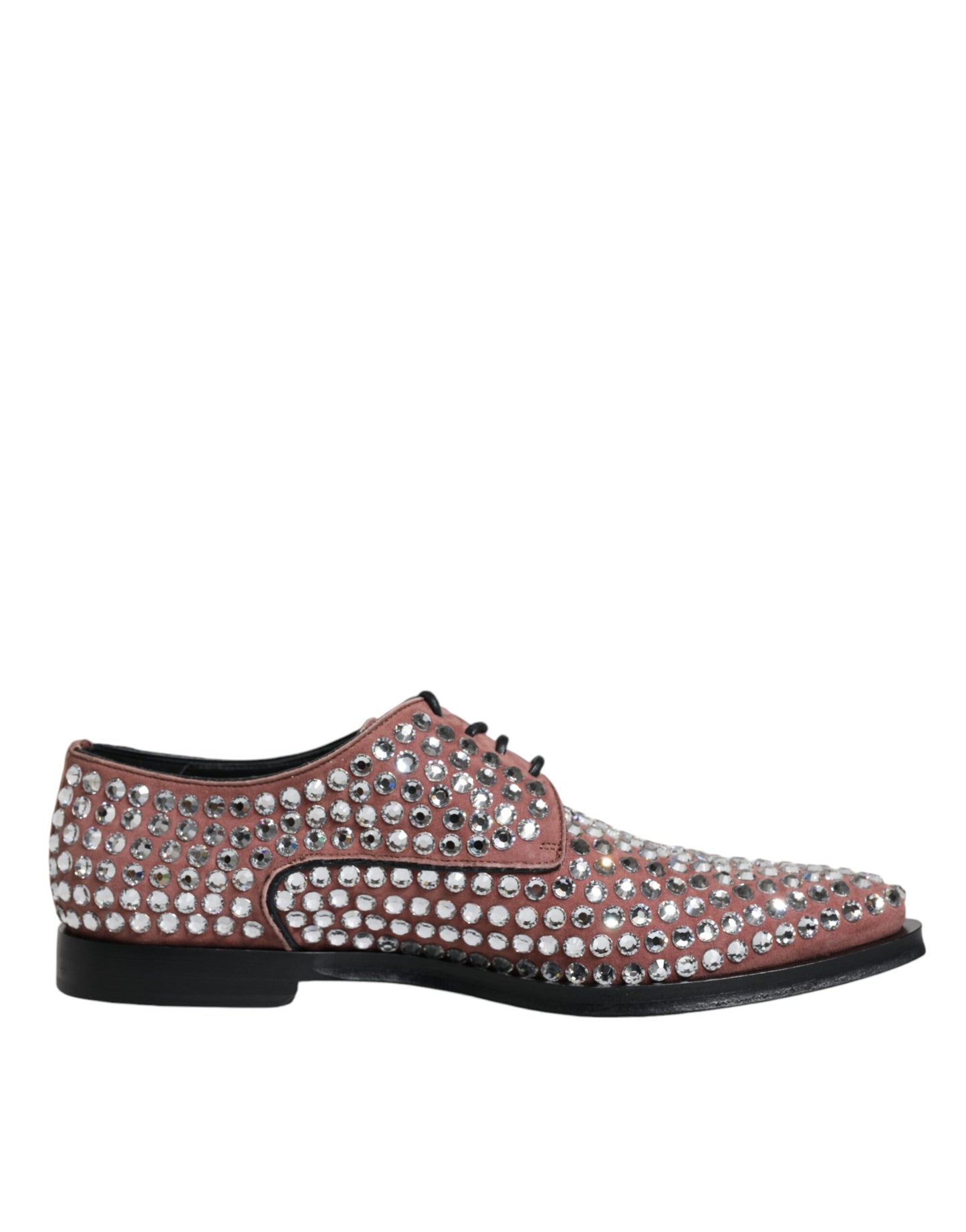 Dolce & Gabbana Brown Strass Embellished Derby Dress Shoes Dolce & Gabbana