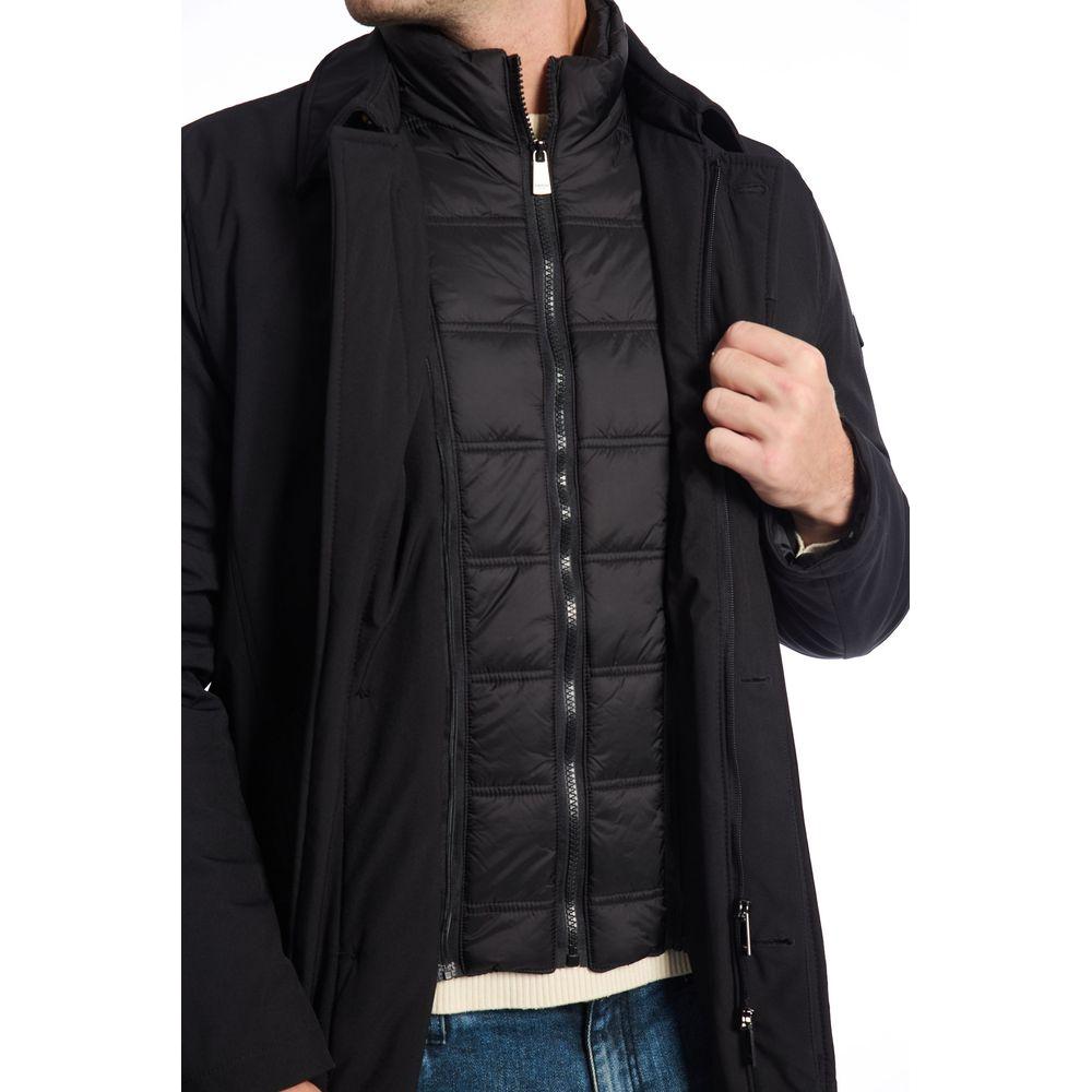 Baldinini Trend Black Polyester Jacket Baldinini Trend