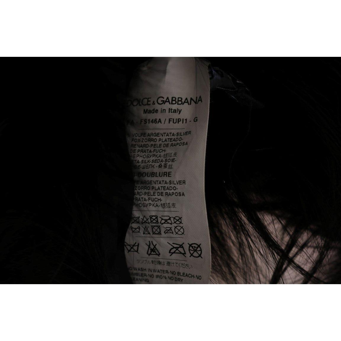 优雅黑色银狐毛围巾