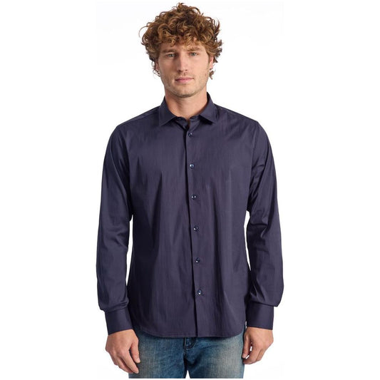 Baldinini Trend Blue Cotton Shirt