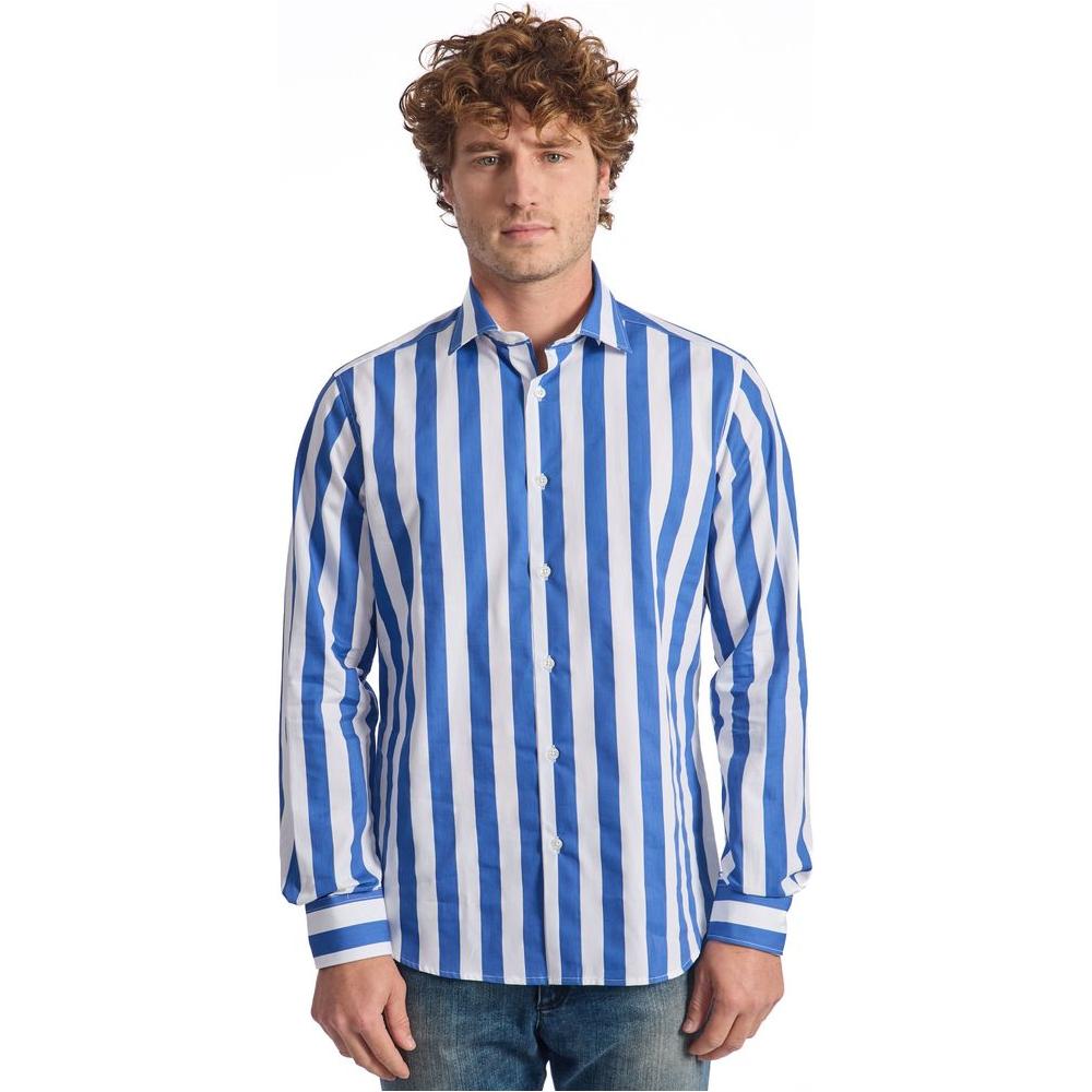 Baldinini Trend Blue Cotton Shirt