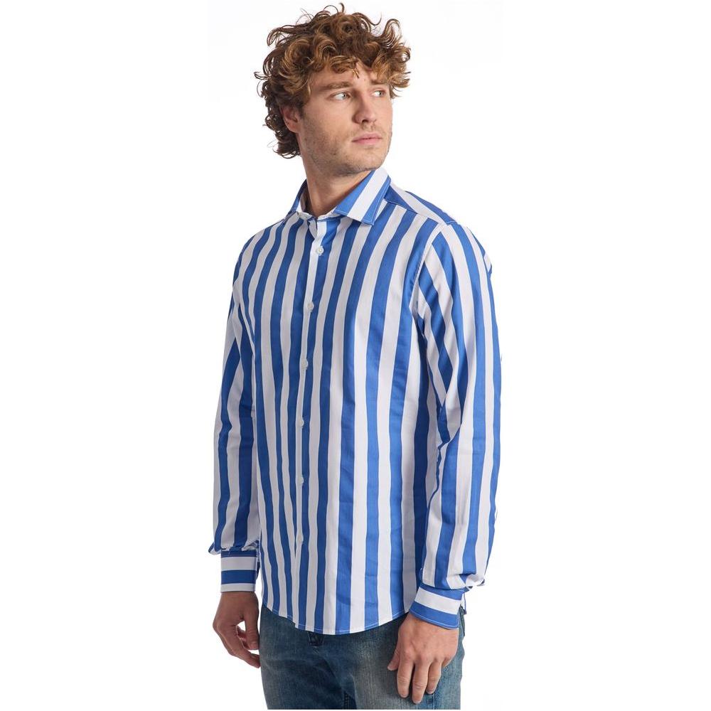 Baldinini Trend Blue Cotton Shirt