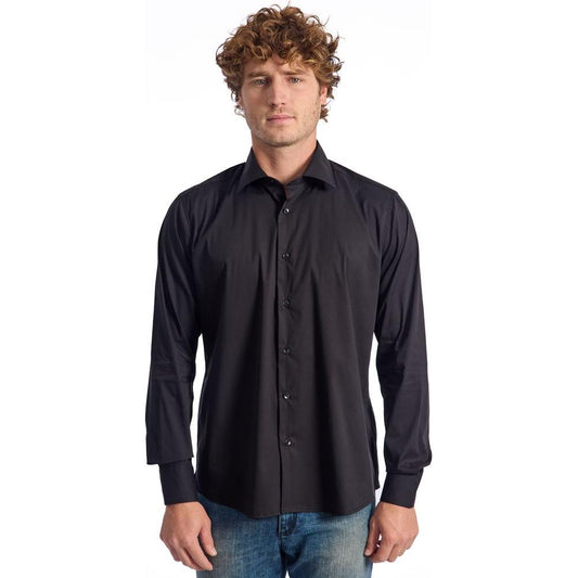 Baldinini Trend Black Cotton Shirt