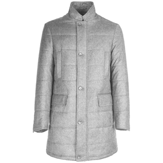 Made in Italy Gray Wool Vergine Jacket