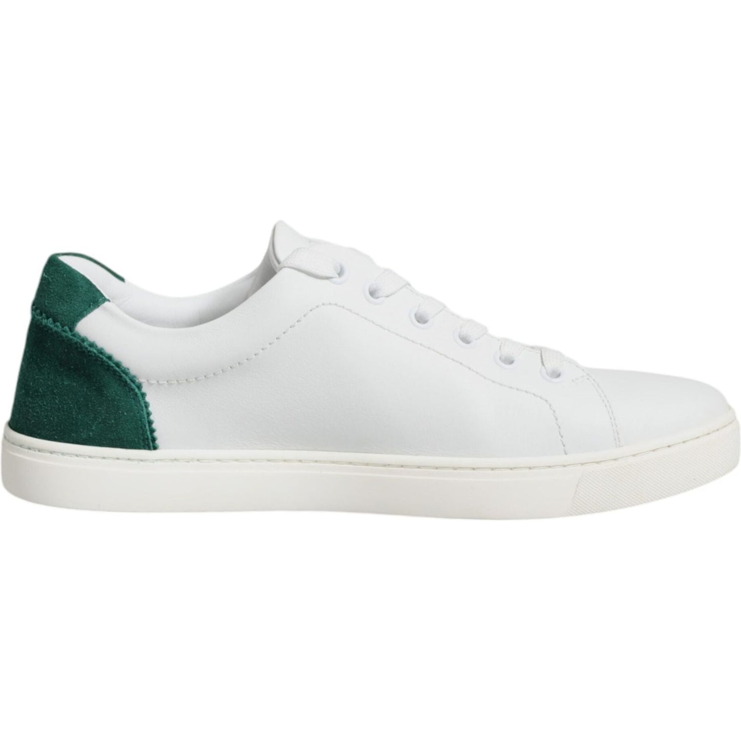 Dolce & Gabbana White London Calf Leather Sneakers Shoes Dolce & Gabbana Light Gray