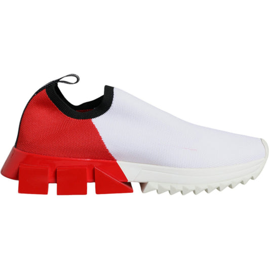 Dolce & Gabbana White Red Low Top Sorrento Men Sneakers Shoes 1728,67345645728,Athletic - Sneakers - Shoes,Dolce & Gabbana,EU36/US6,Material: 65% Polyester 15% Viscose 10% PU 10% Elastane,Preowned / Defect,Shoes,Sneakers - Shoes,Sneakers - Women - Shoes,W