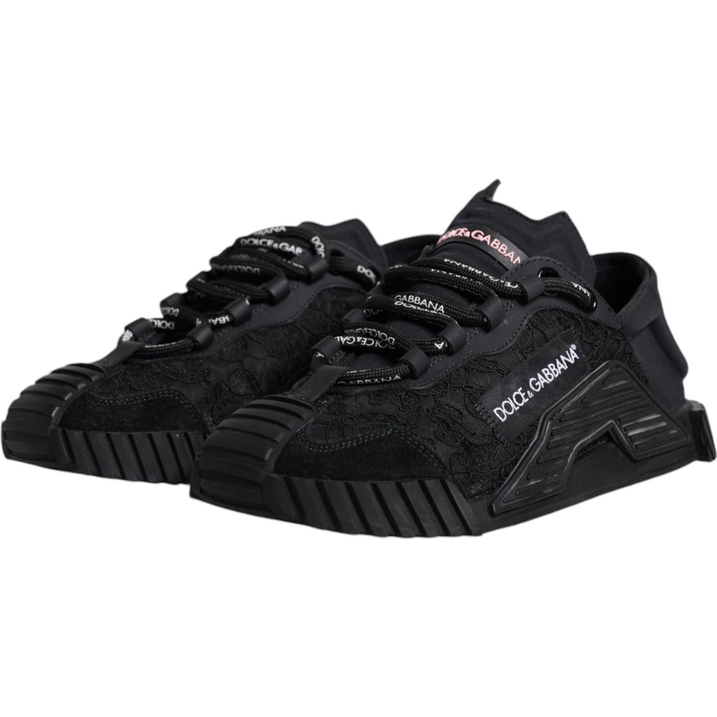 Dolce & Gabbana Black Nylon Low Top NS1 Sneakers Shoes Dolce & Gabbana