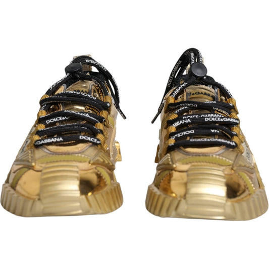 Dolce & Gabbana Metallic Gold NS1 Low Top Sneakers Shoes Dolce & Gabbana