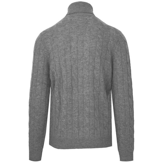 Malo Gray Wool Men's Turtleneck Sweater Malo