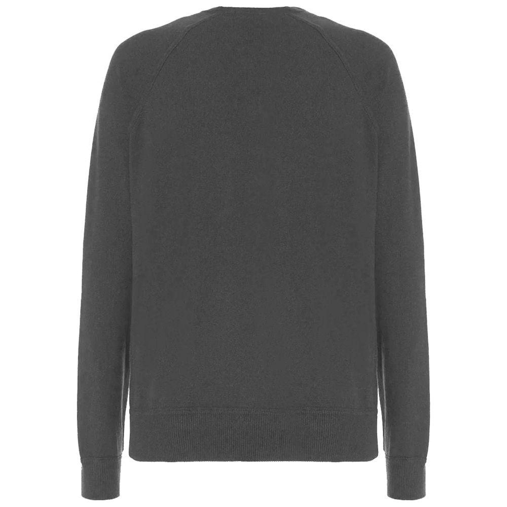 Malo Gray Wool Men Turtleneck Sweater Malo