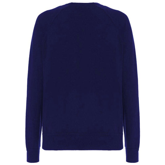 Malo Blue Wool Men Turtleneck Sweater Malo