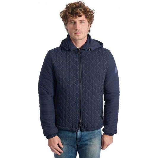 Roberto Pepe Luxury Blue Polyammide Jacket Roberto Pepe Luxury