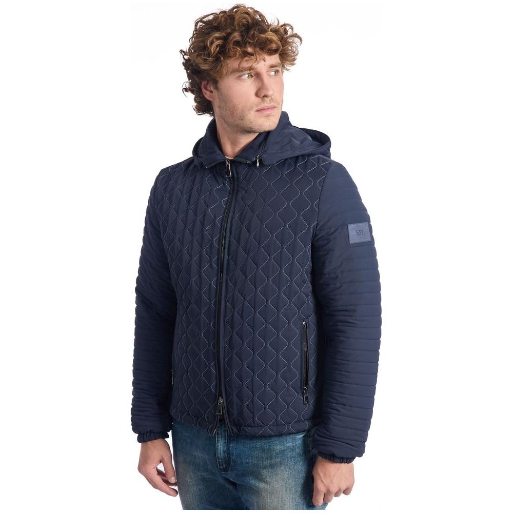 Roberto Pepe Luxury Blue Polyammide Jacket Roberto Pepe Luxury