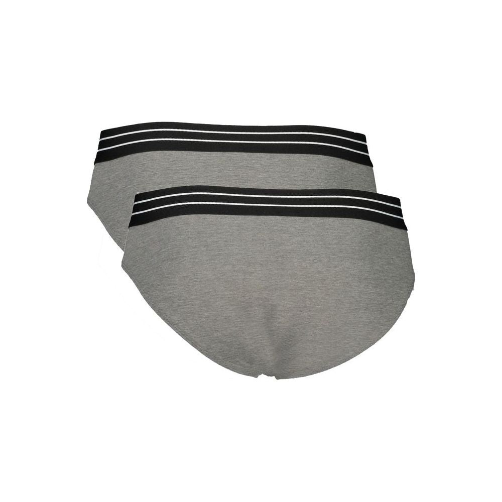 Cavalli Class Gray Cotton Underwear Cavalli Class