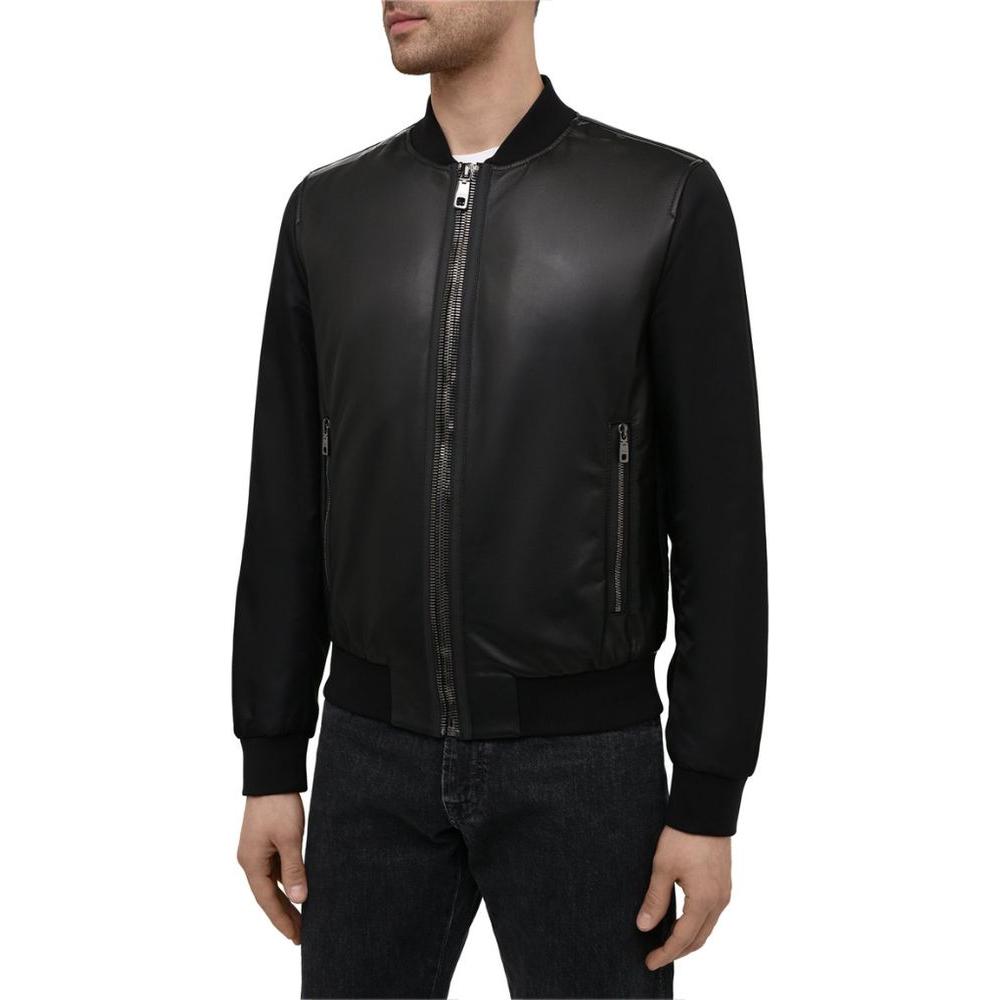 Dolce & Gabbana Black Leather Di Lambskin Jacket Dolce & Gabbana