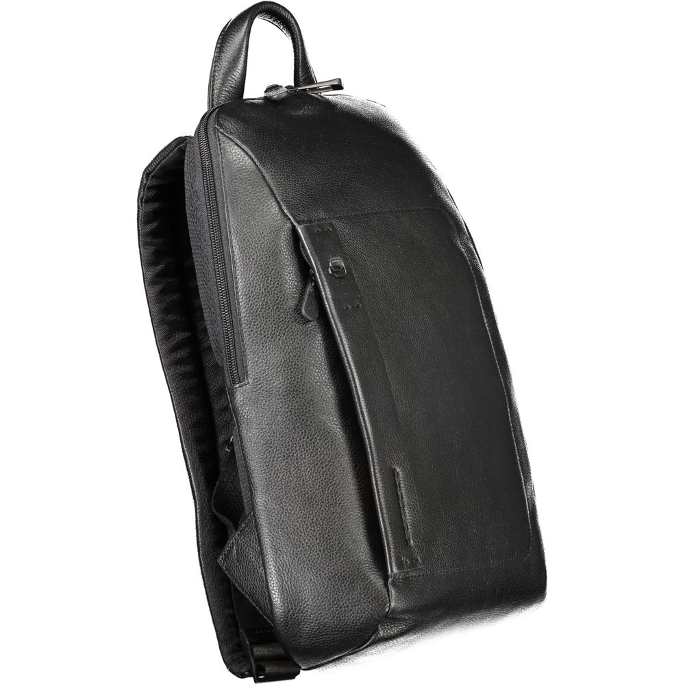 Piquadro Black Leather Backpack Piquadro