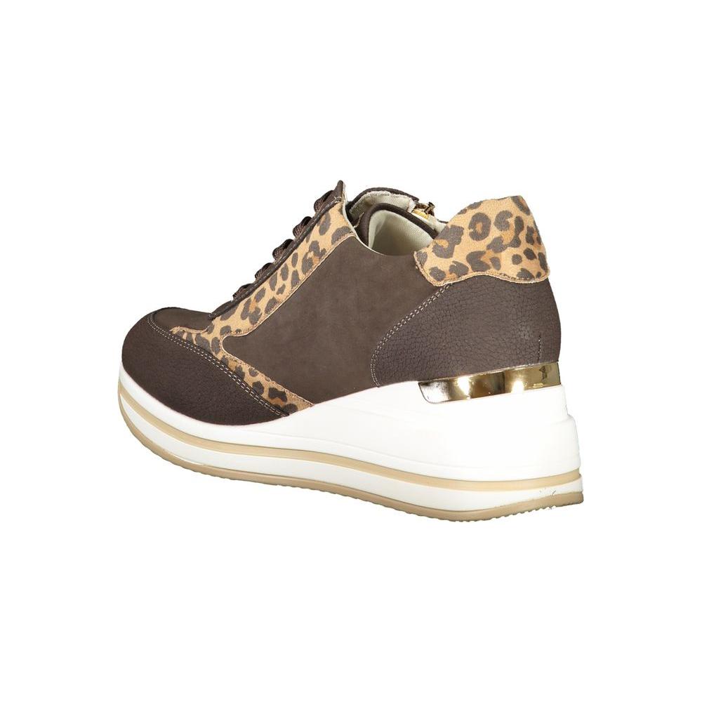 Laura Biagiotti Brown Polyester Sneaker Laura Biagiotti