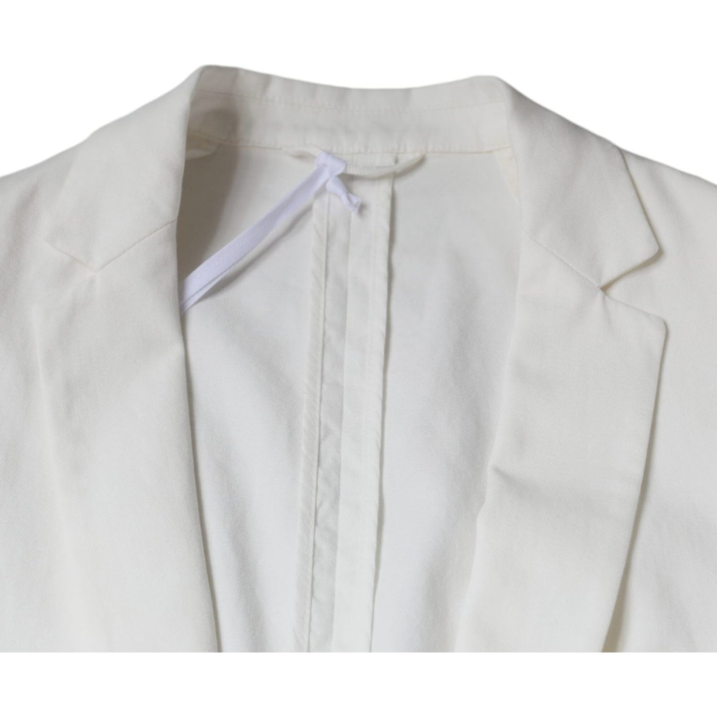 Dondup White Single Breasted One Button Dress Formal Blazer Dondup