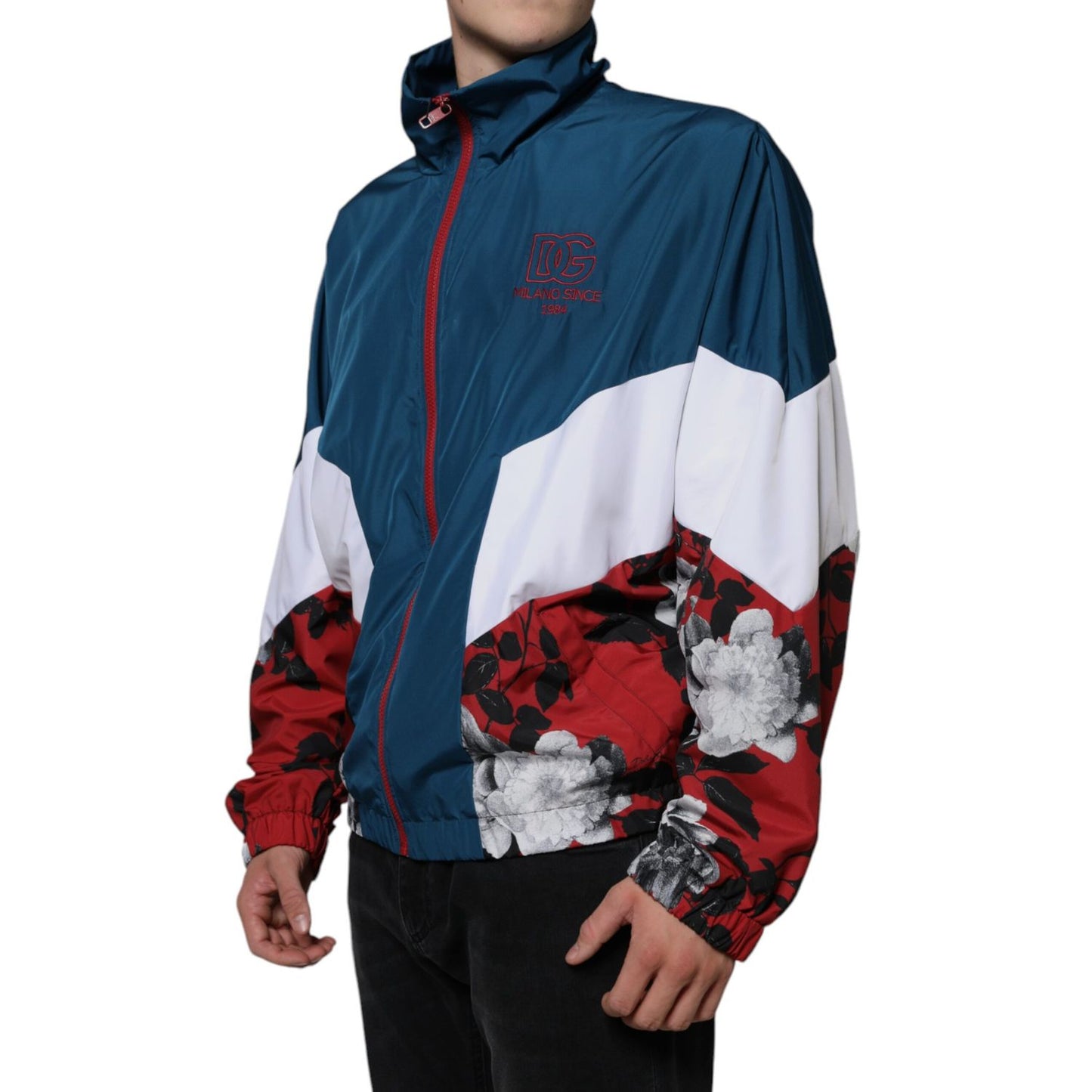 Dolce & Gabbana Multicolor Polyester Full Zip Jacket 1728,67345645728,Bombers - Jackets & Coats - Clothing,Clothing,Dolce & Gabbana,IT54 | XL,Jackets & Coats - Clothing,Jackets - Men - Clothing,Material: 85% Polyester 15% Nylon,Men,Multicolor,Preowned / D