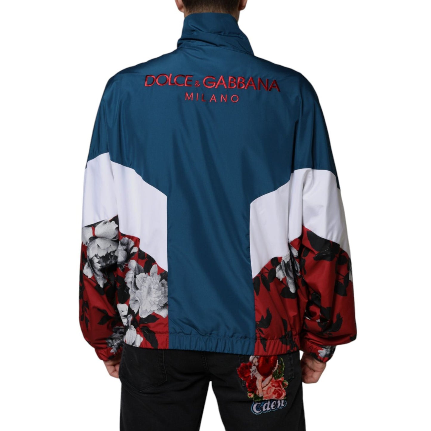 Dolce & Gabbana Multicolor Polyester Full Zip Jacket 1728,67345645728,Bombers - Jackets & Coats - Clothing,Clothing,Dolce & Gabbana,IT54 | XL,Jackets & Coats - Clothing,Jackets - Men - Clothing,Material: 85% Polyester 15% Nylon,Men,Multicolor,Preowned / D