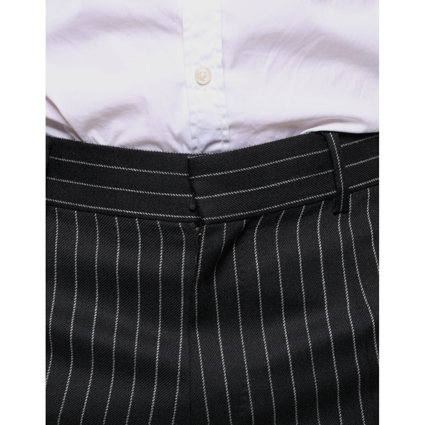 Dolce & Gabbana Black Stripes Skinny Men Dress Pants Dolce & Gabbana