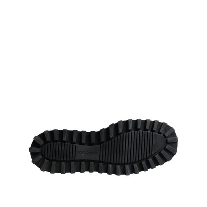 Dolce & Gabbana Bronze Padded Mid Calf Lace Up Boots Shoes Dolce & Gabbana