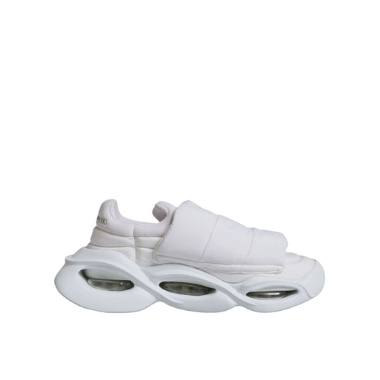Dolce & Gabbana White Padded Fabric Low Top Sneakers Shoes 1728,67345645728,Dolce & Gabbana,EU39/US8.5,Low Tops - Sneakers - Shoes,Material: Fabric,Preowned / Defect,Rubber,Shoes,Sneakers - Shoes,Sneakers - Women - Shoes,White,Women