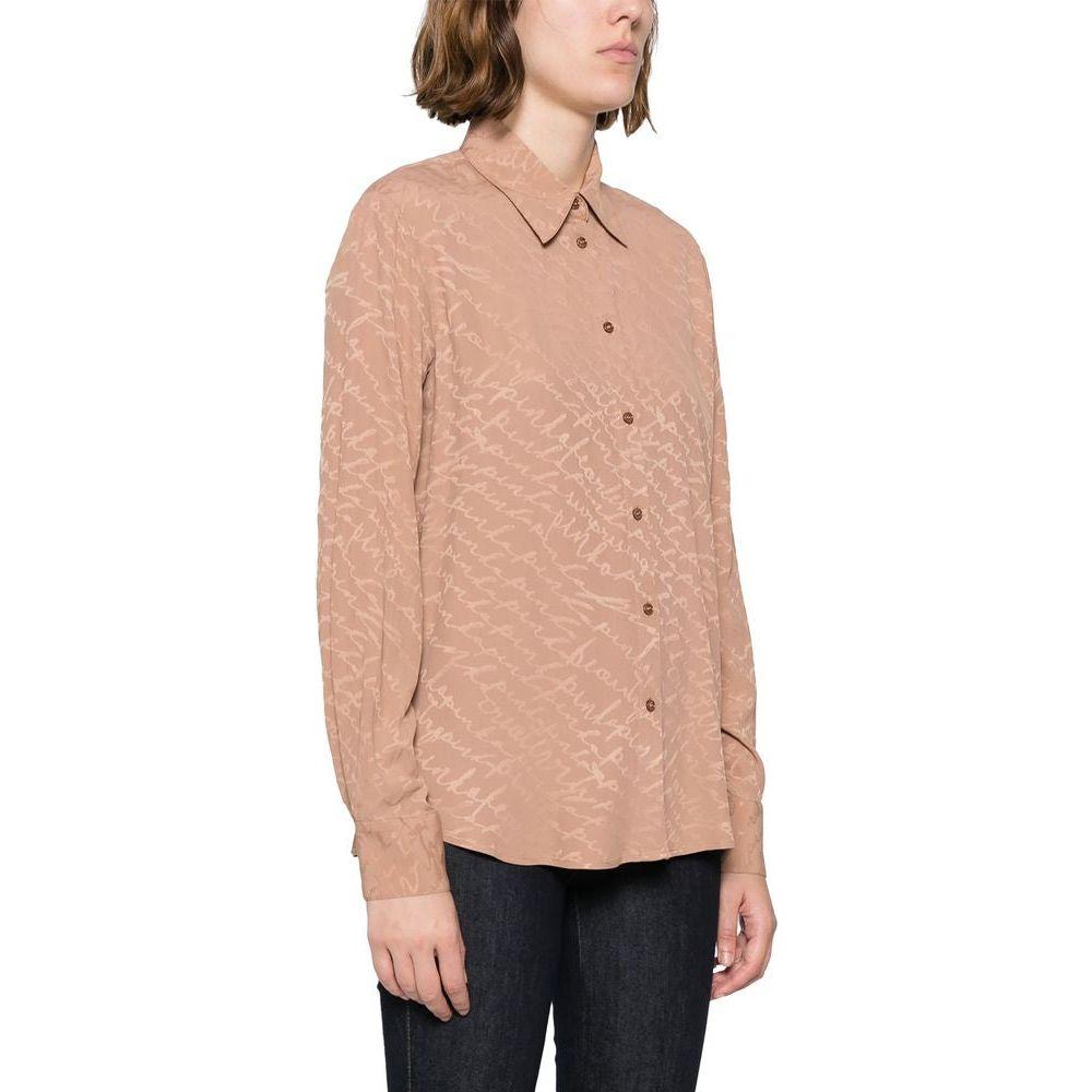 PINKO Beige Acetate Shirt PINKO