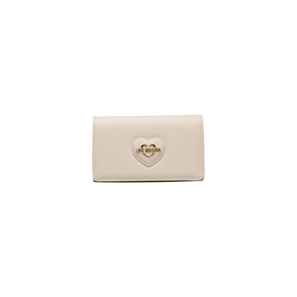 Love Moschino Beige Polyethylene Women Crossbody Bag Love Moschino Light Gray