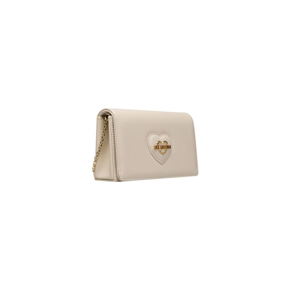 Love Moschino Beige Polyethylene Women Crossbody Bag Love Moschino Gray