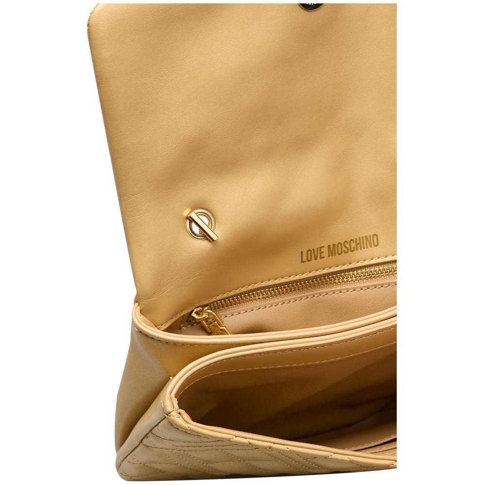 Love Moschino Gold Polyethylene Women Crossbody Bag Love Moschino