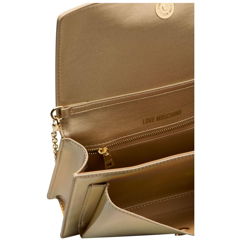 Love Moschino Gold Polyethylene Women Crossbody Bag Love Moschino