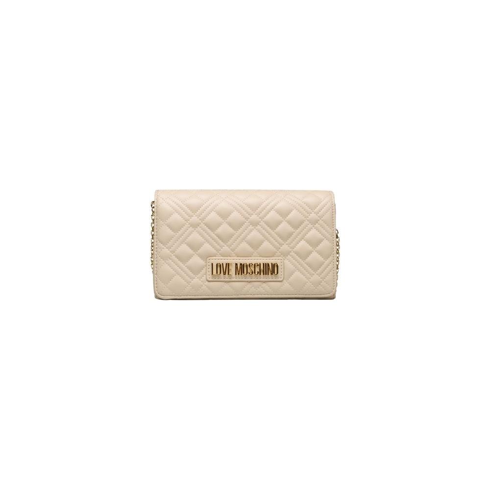 Love Moschino Beige Polyethylene Women Crossbody Bag Love Moschino