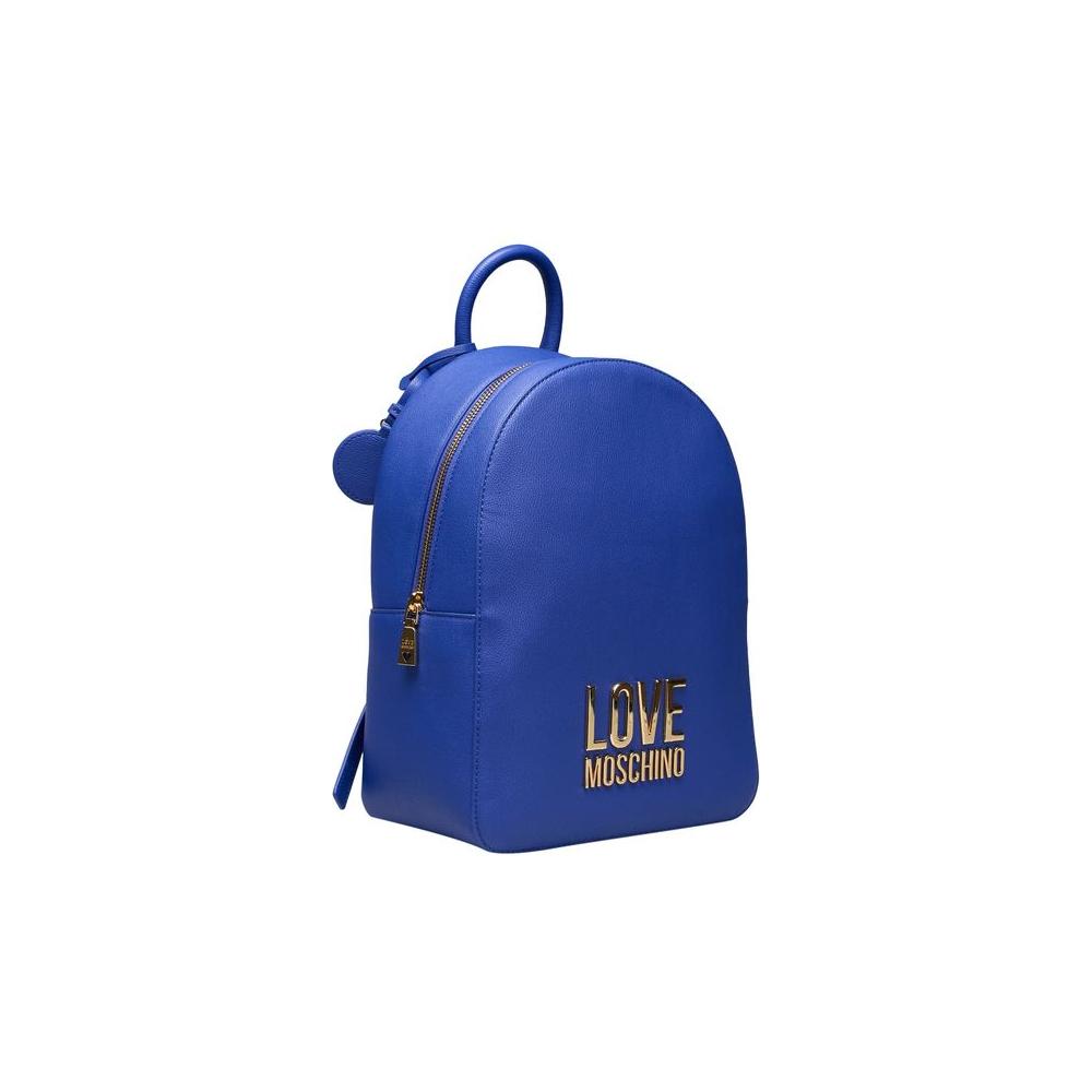 Love Moschino Blue Polyethylene Women Backpack Love Moschino