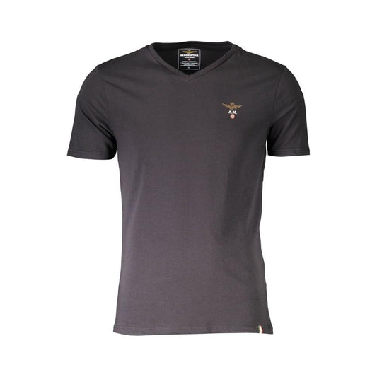 Aeronautica Militare Black Cotton T-Shirt Aeronautica Militare