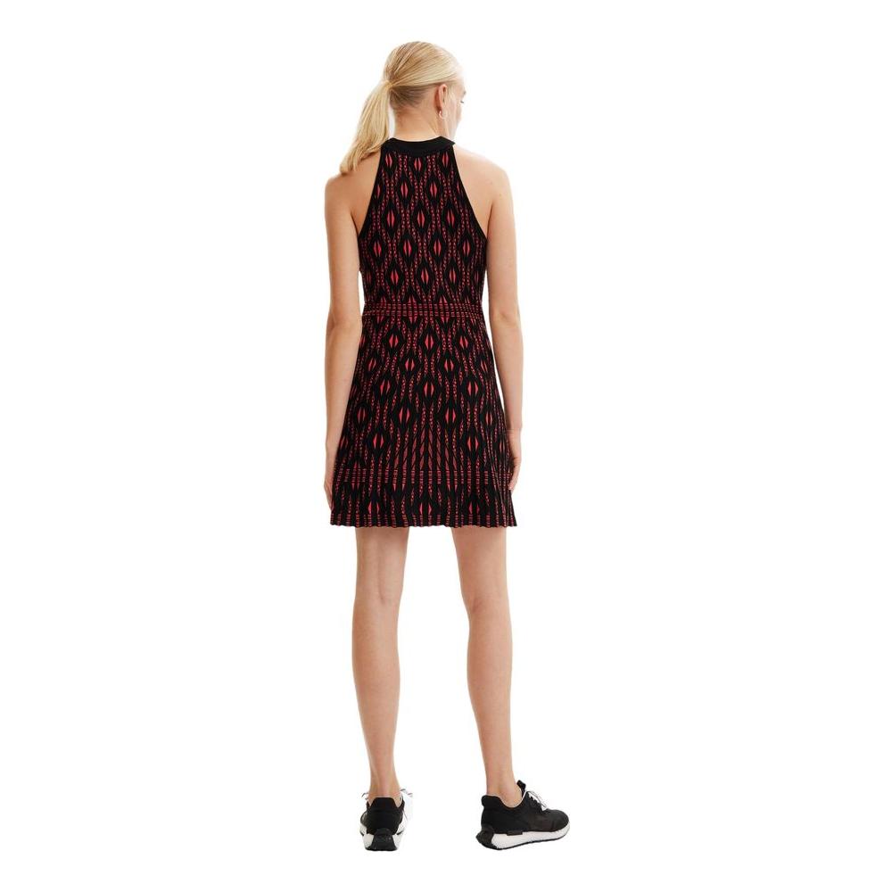 Desigual Red Viscose Dress Desigual