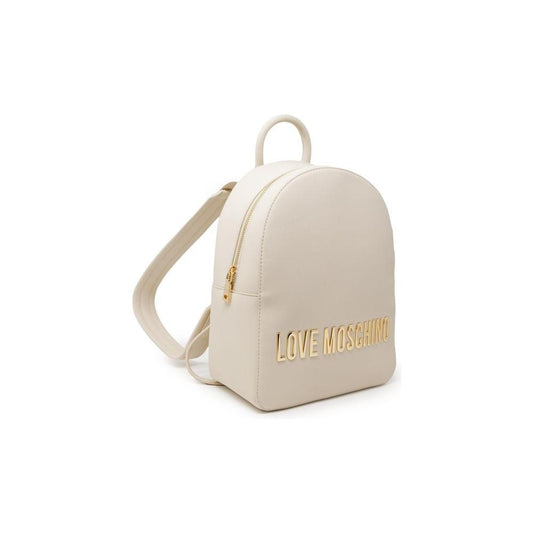 Love Moschino Beige Polyethylene Backpack Love Moschino