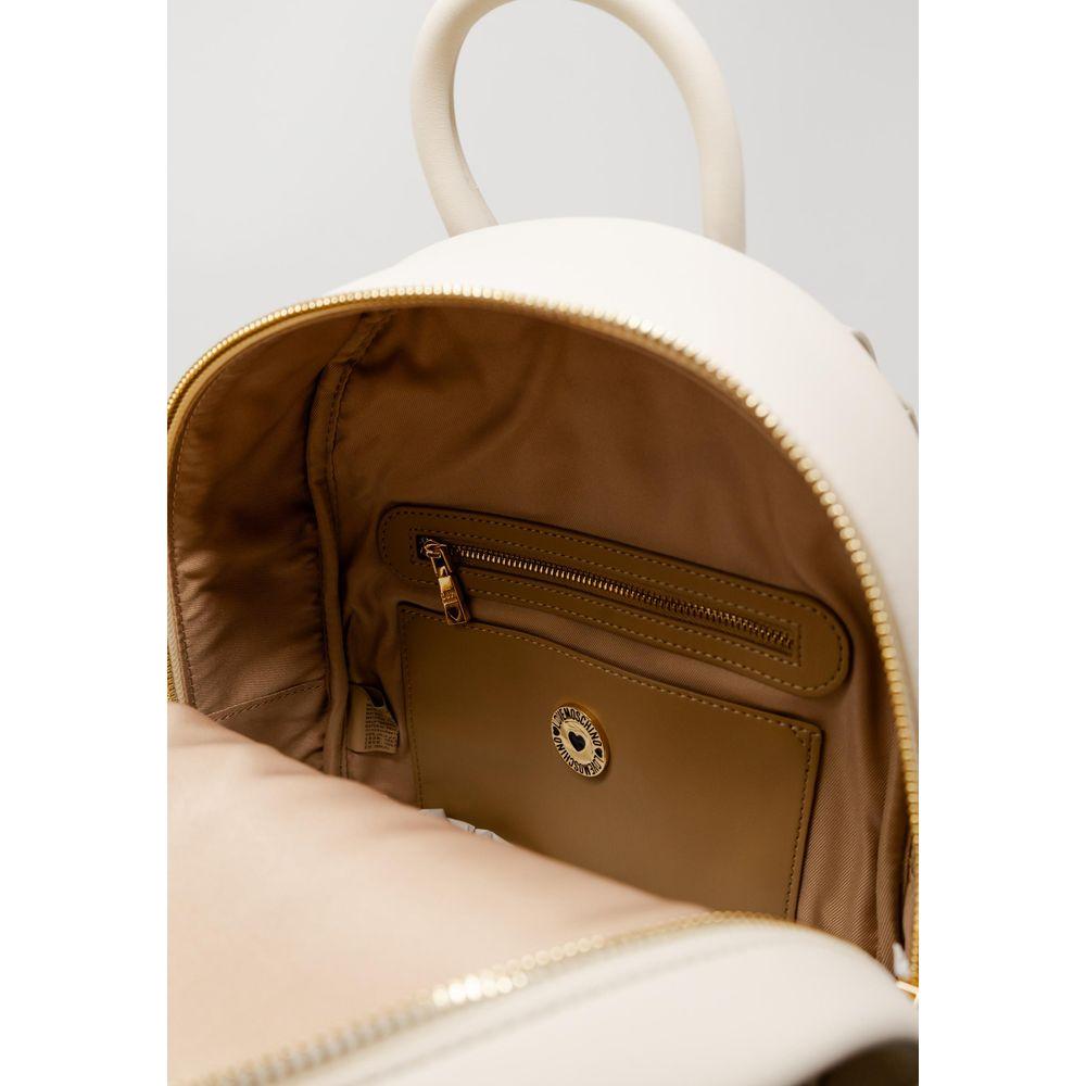 Love Moschino Beige Polyethylene Backpack Love Moschino