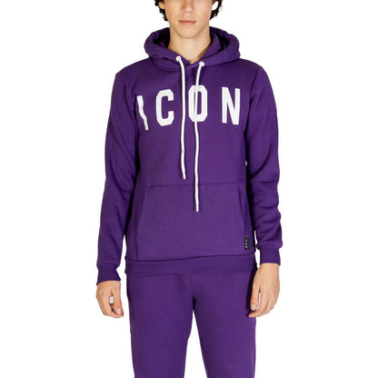 Icon Purple Cotton Hoodie 1728,71956299936,Clothing,Hoodies - Sweaters - Clothing,Icon,IT42 | XS,IT44 | S,Men,New with tags,Purple,Sweaters - Clothing