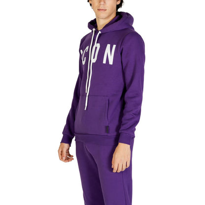 Icon Purple Cotton Hoodie 1728,71956299936,Clothing,Hoodies - Sweaters - Clothing,Icon,IT42 | XS,IT44 | S,Men,New with tags,Purple,Sweaters - Clothing
