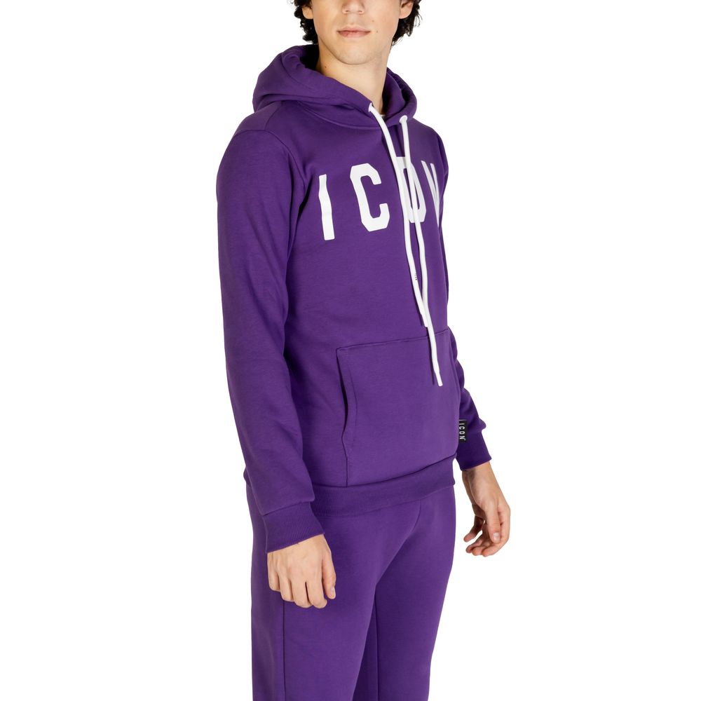 Icon Purple Cotton Hoodie 1728,71956299936,Clothing,Hoodies - Sweaters - Clothing,Icon,IT42 | XS,IT44 | S,Men,New with tags,Purple,Sweaters - Clothing