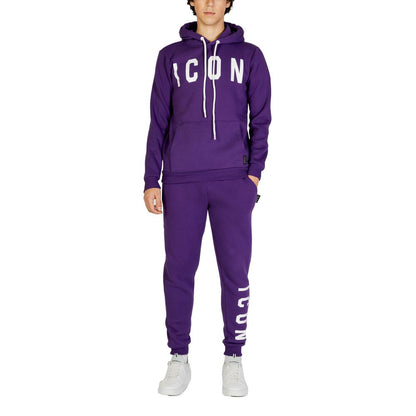 Icon Purple Cotton Hoodie 1728,71956299936,Clothing,Hoodies - Sweaters - Clothing,Icon,IT42 | XS,IT44 | S,Men,New with tags,Purple,Sweaters - Clothing