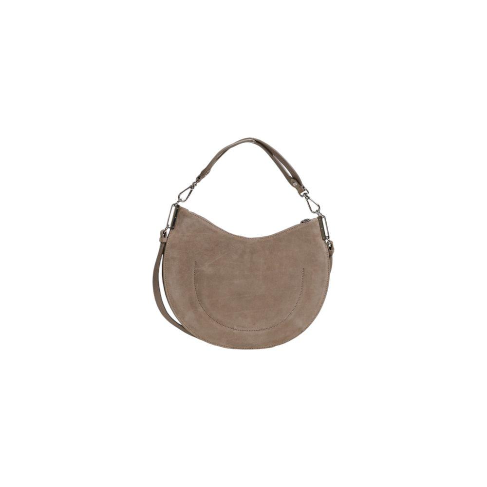 Coccinelle Gray Suede Handbag Coccinelle