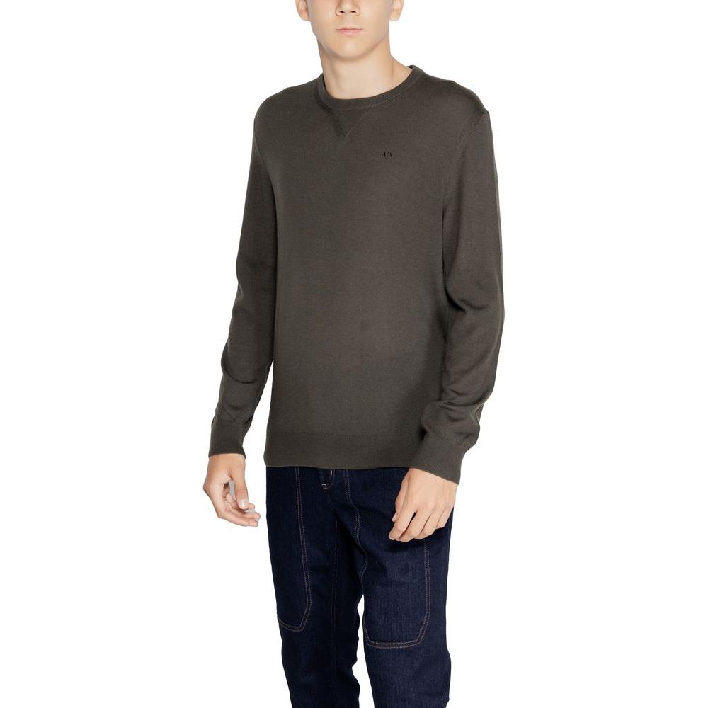 Armani Exchange Green Wool Sweater Armani Exchange