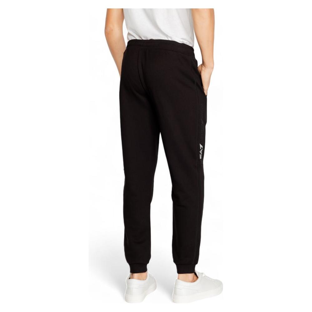 EA7 Emporio Armani Black Cotton Jeans & Pant EA7 Emporio Armani