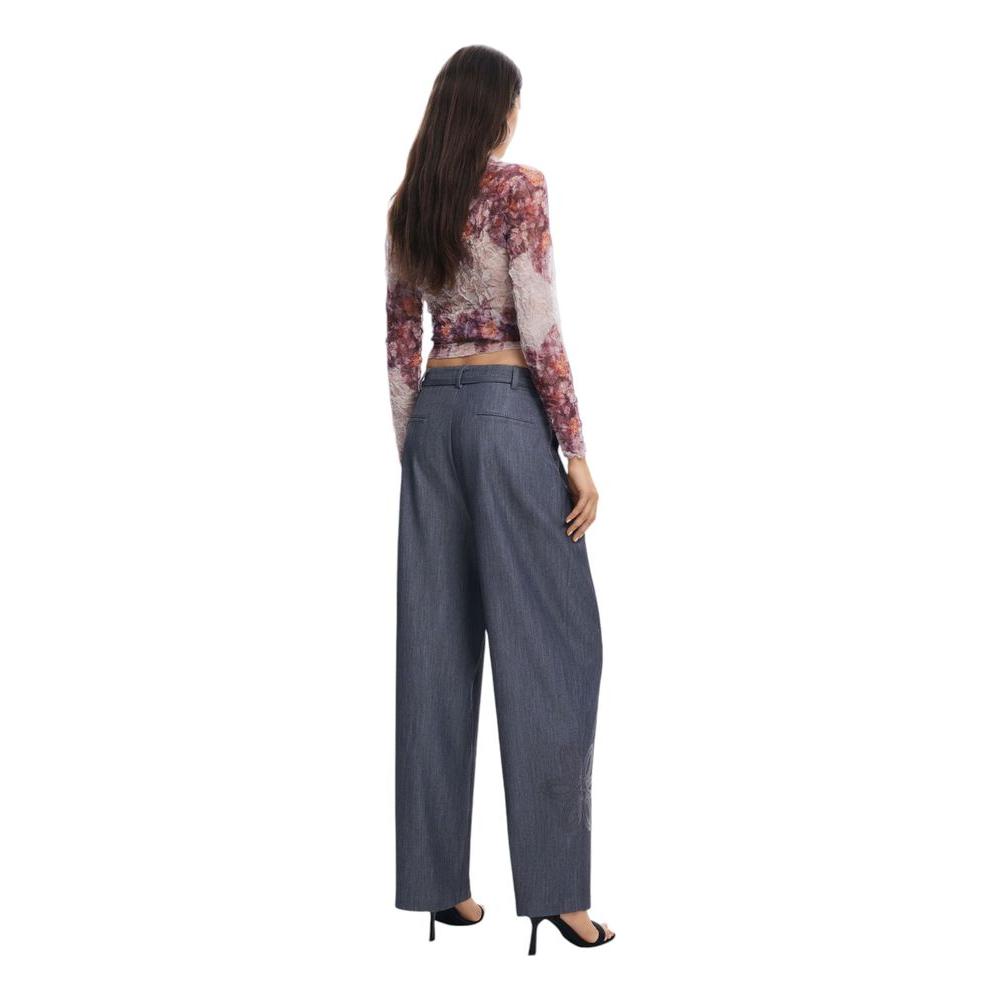 Desigual Gray Polyester Jeans & Pant Desigual